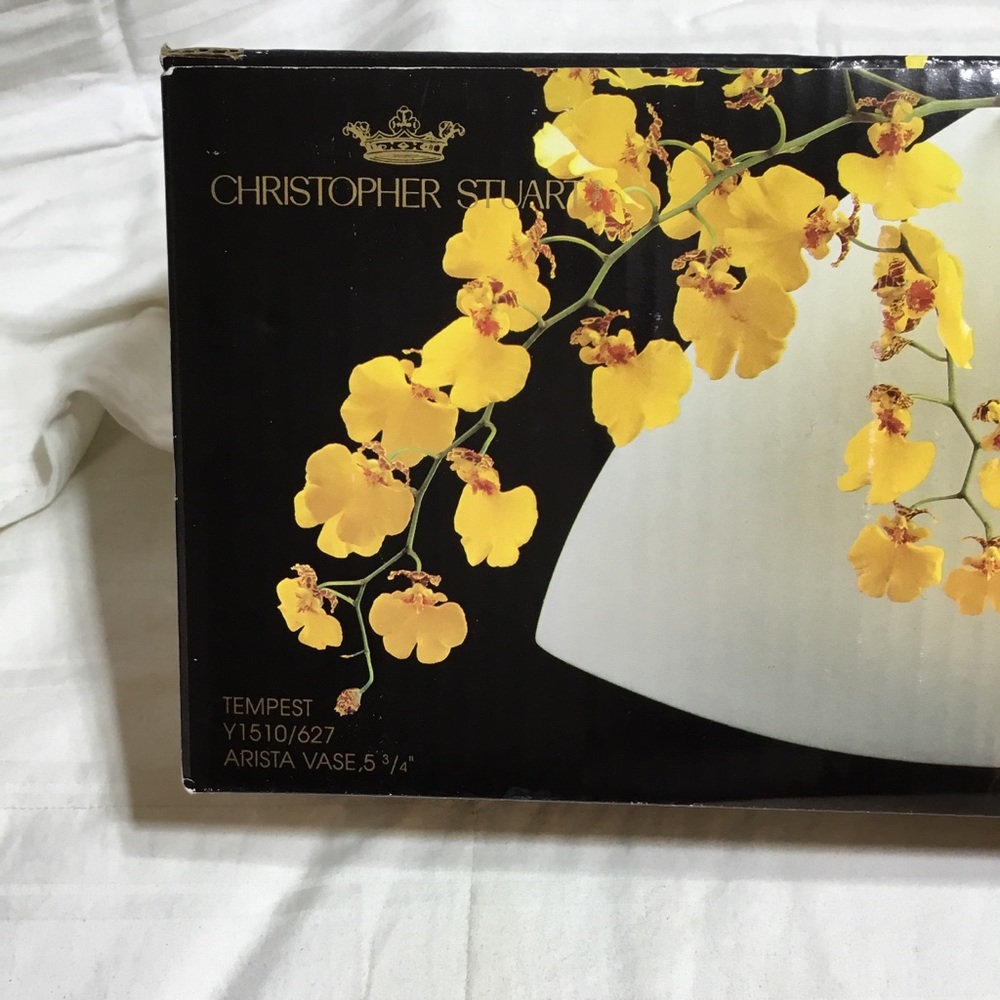 Christopher Stuart Bone China vase, NIB, classic decor item